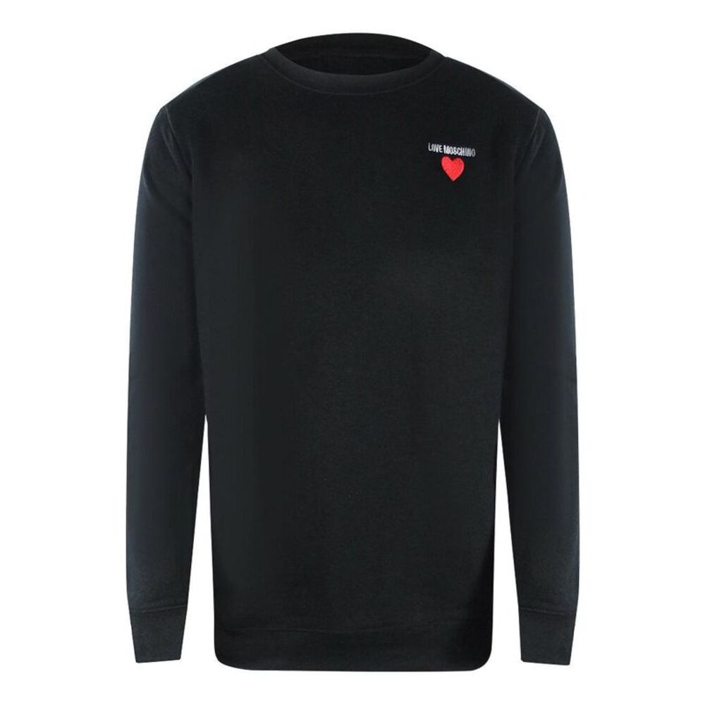 Love Moschino Mens Heart Logo Sweatshirt / Black